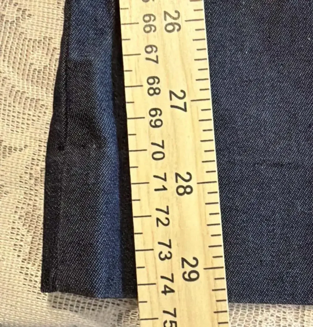 Isaac Mizrahi  Pants Womens Blue Denim Wide Leg Tall 34W/29L Office-Going Out